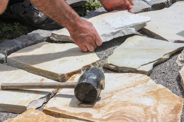 Stone Sidewalk Installation in Mill Valley
